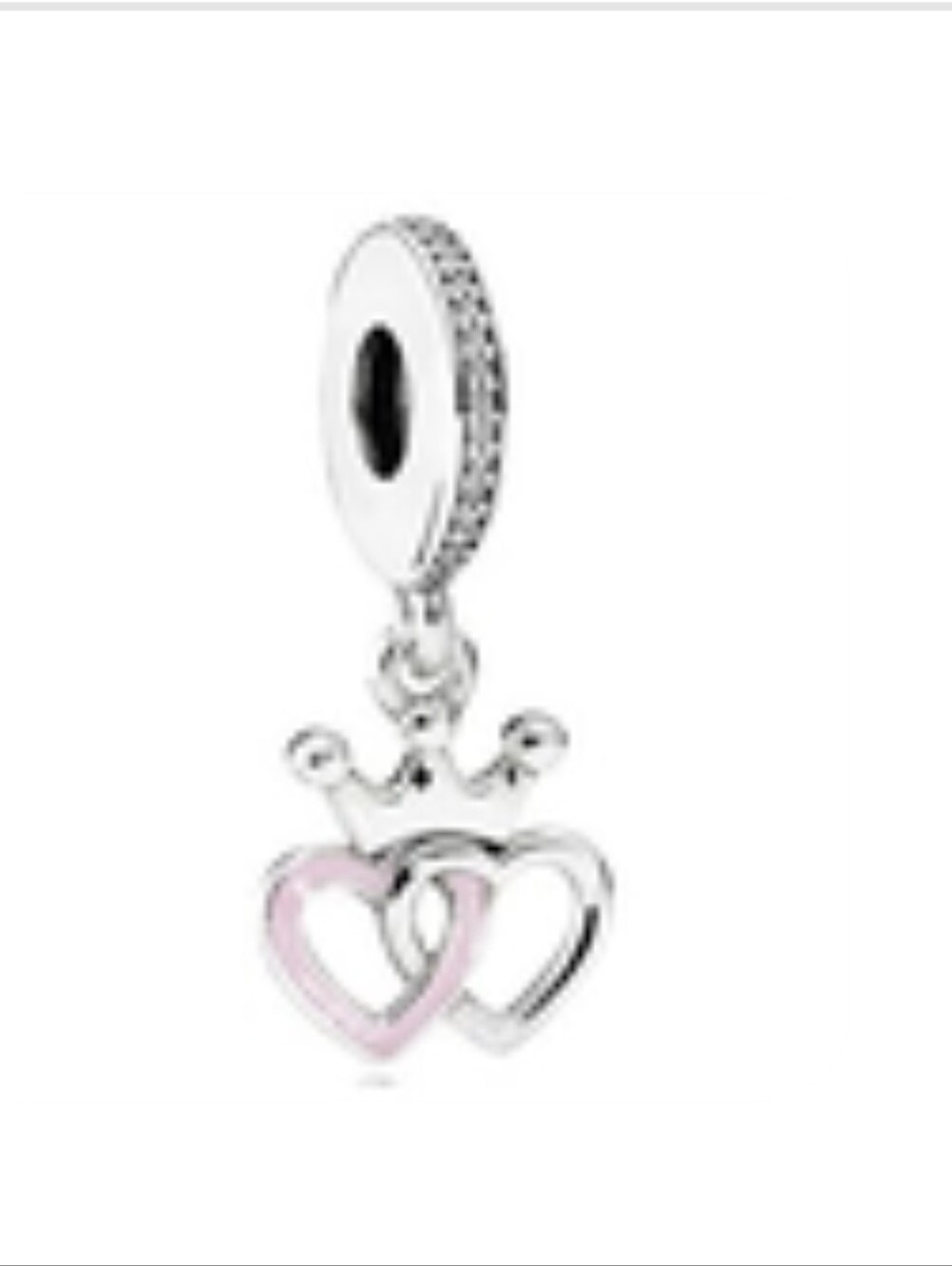 Pink Enamel Princess Charm Bead